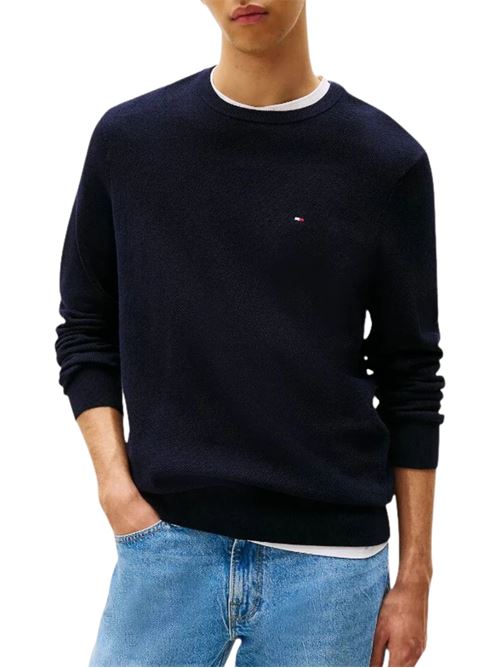 Maglioncino blu in cotone Tommy Hilfiger | MW0MW36347DW5